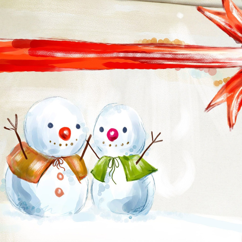 Sfondi Christmas Snowmen 1024x1024