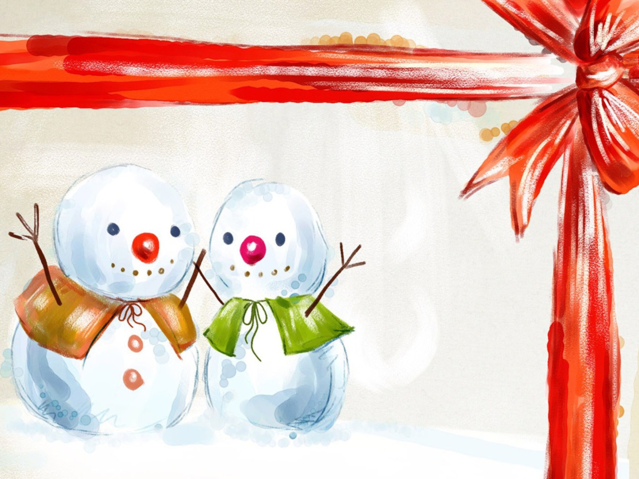 Christmas Snowmen wallpaper 1280x960