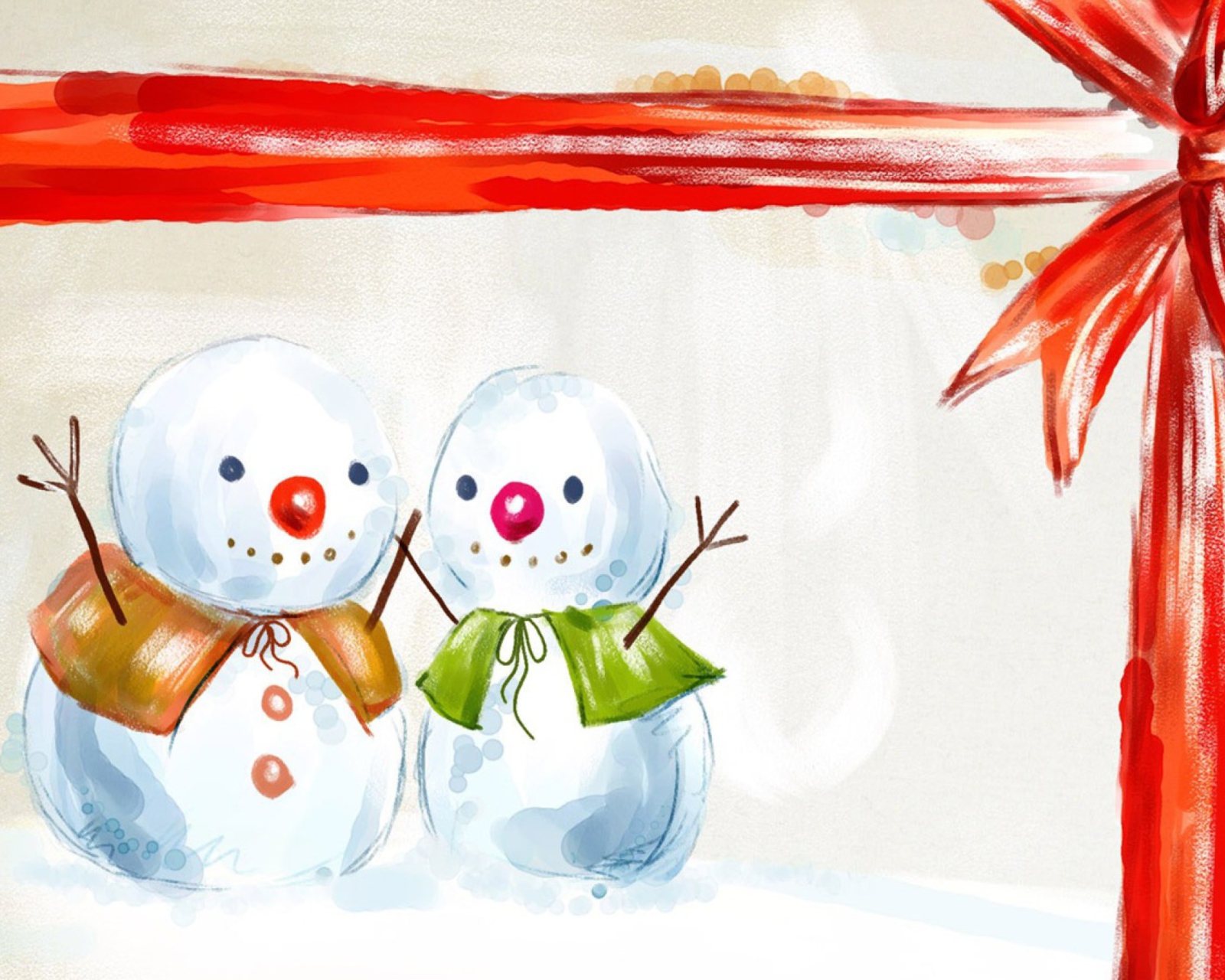 Sfondi Christmas Snowmen 1600x1280