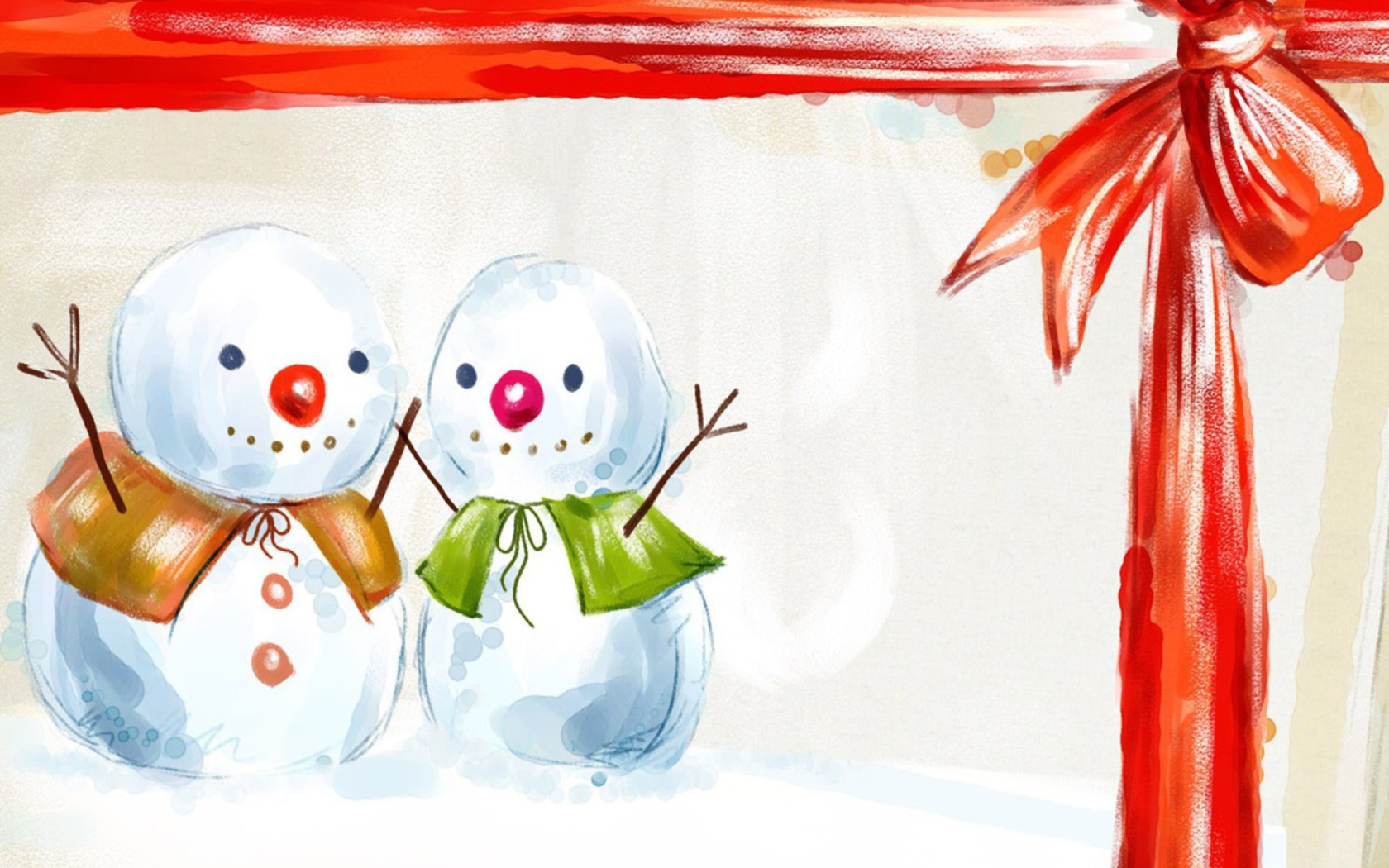 Fondo de pantalla Christmas Snowmen 1680x1050