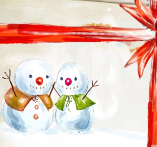 Christmas Snowmen Picture for 128x128