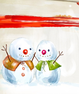 Kostenloses Christmas Snowmen Wallpaper für 480x640