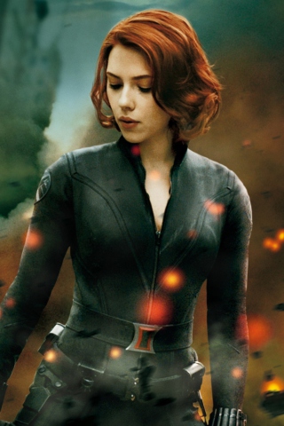 Das The Avengers - Black Widow Wallpaper 320x480