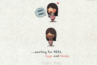 Kostenloses Love Is Hug And Kiss Wallpaper für Android, iPhone und iPad