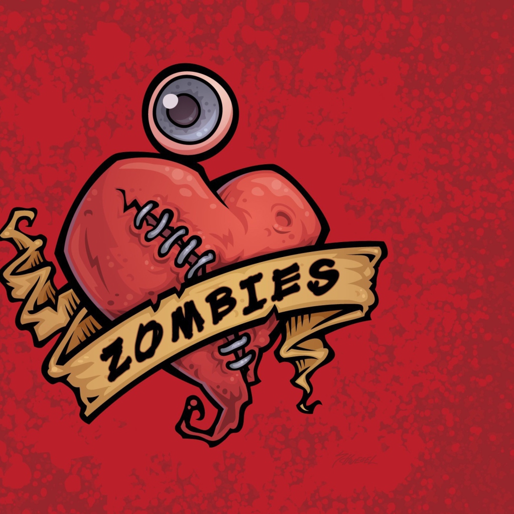 Fondo de pantalla Zombies Heart 1024x1024