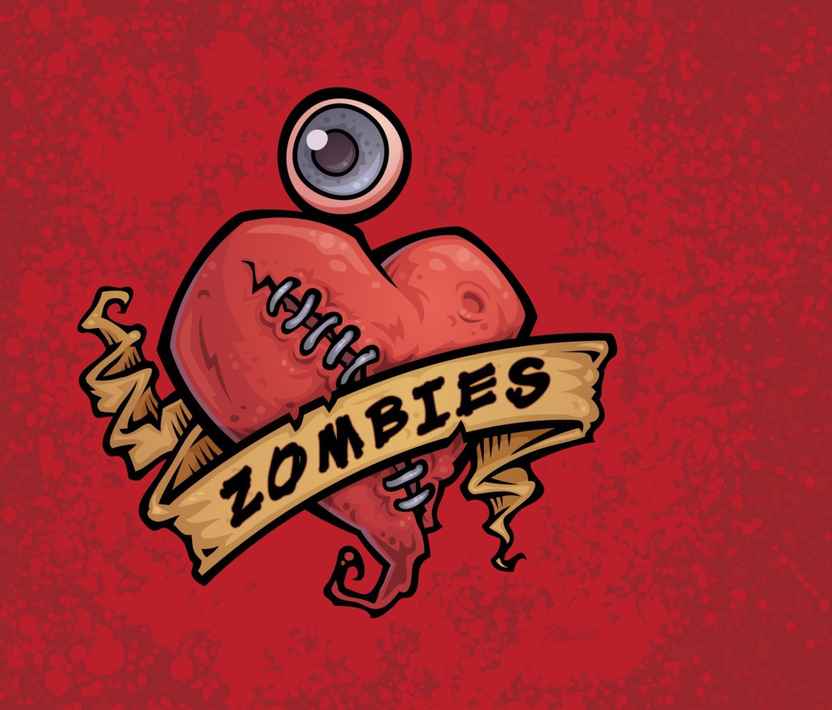 Das Zombies Heart Wallpaper 1200x1024