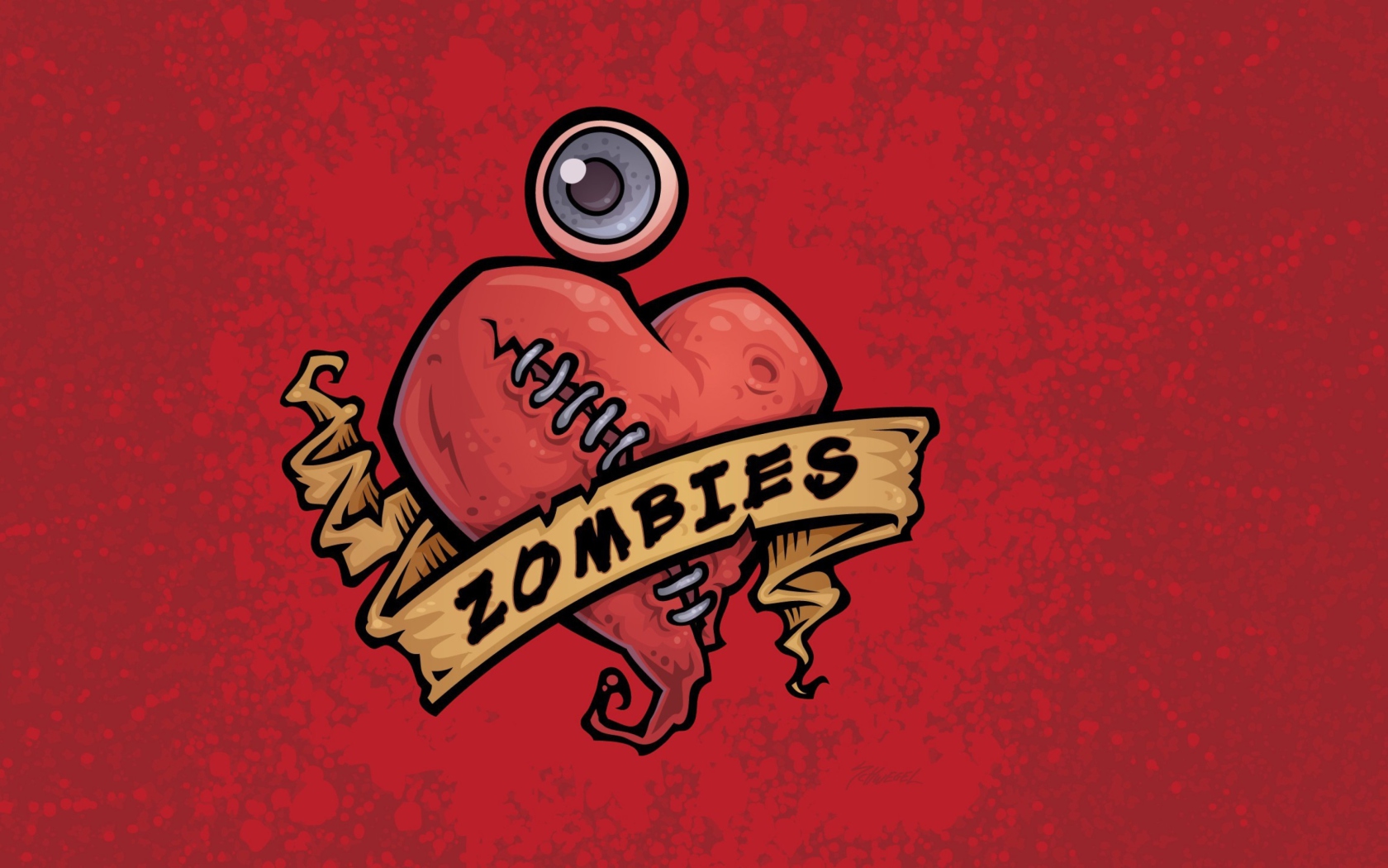 Zombies Heart wallpaper 1680x1050