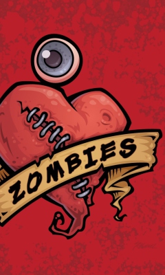 Обои Zombies Heart 240x400
