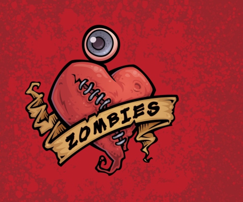 Обои Zombies Heart 480x400