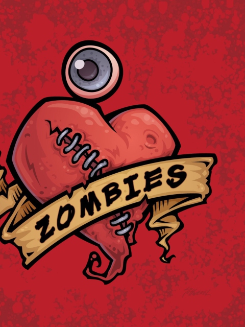 Das Zombies Heart Wallpaper 480x640