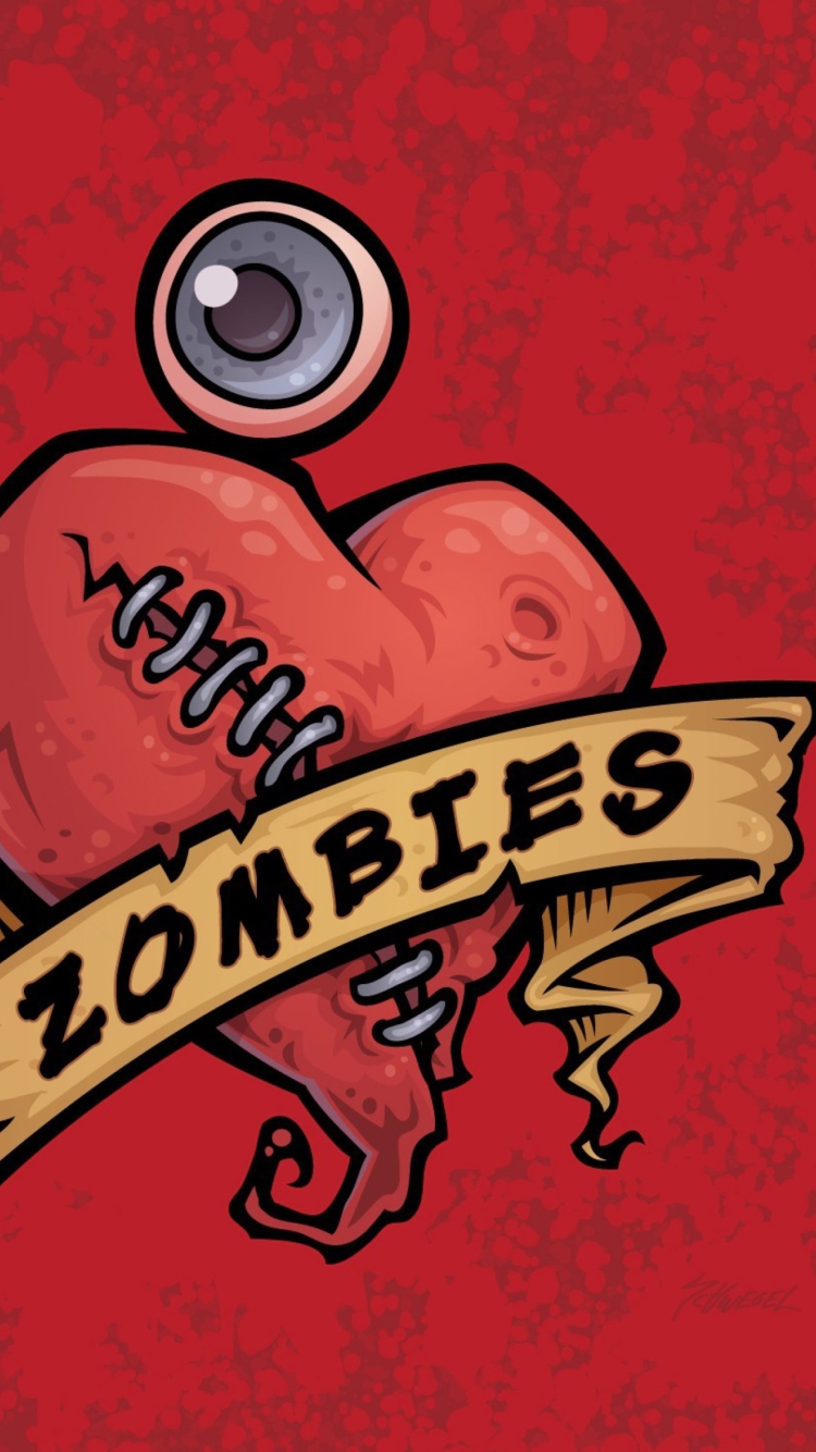 Fondo de pantalla Zombies Heart 750x1334