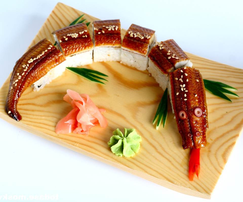 Das Tuna Sushi Wallpaper 960x800