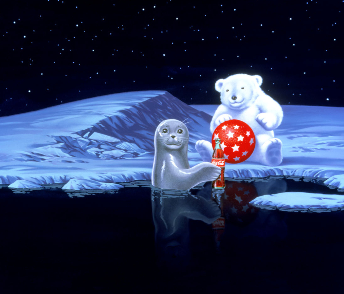 Screenshot №1 pro téma Coca-Cola Christmas Party On North Pole 1200x1024