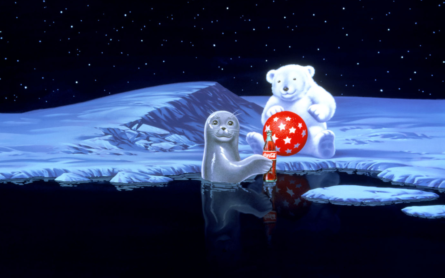 Screenshot №1 pro téma Coca-Cola Christmas Party On North Pole 1440x900