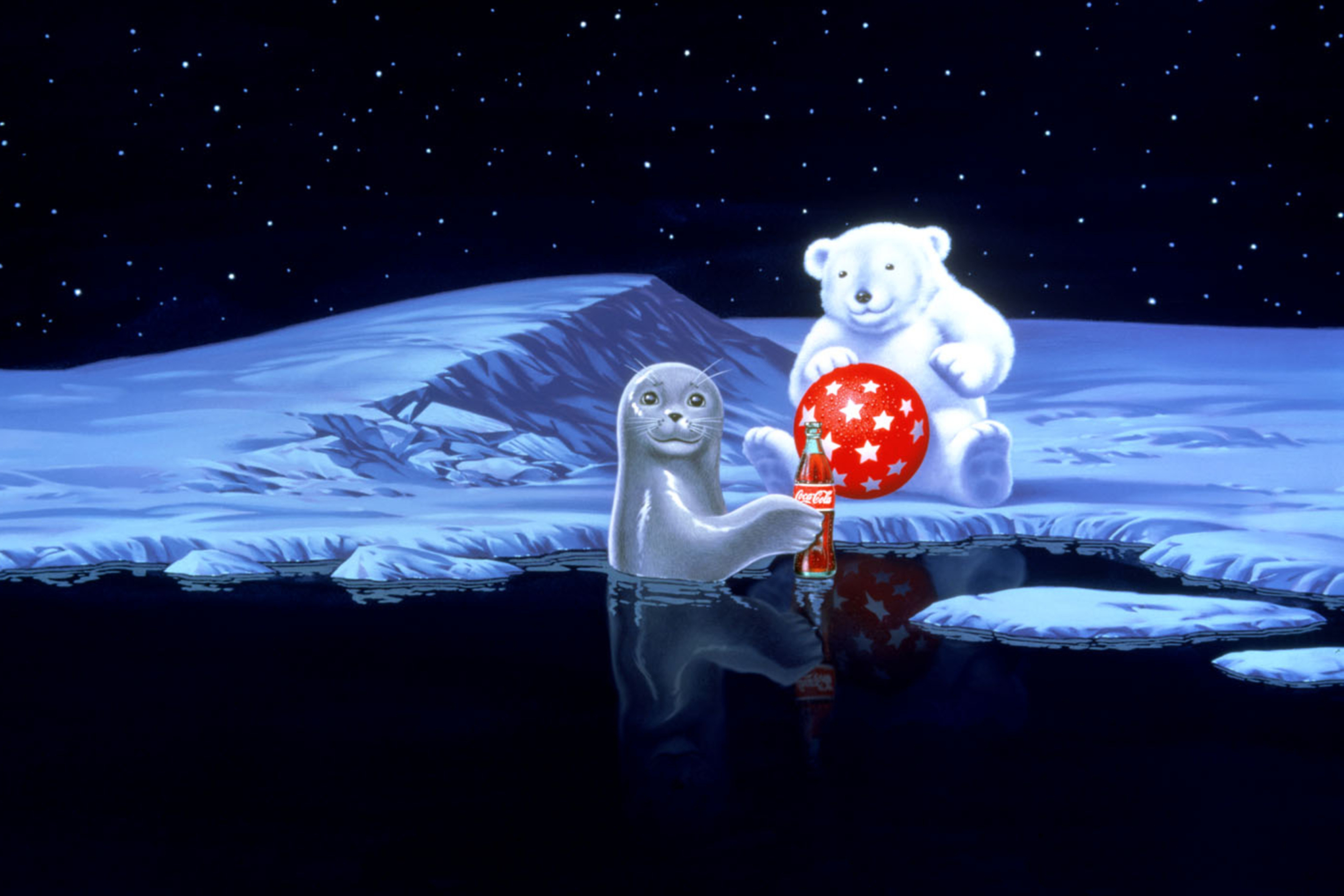 Screenshot №1 pro téma Coca-Cola Christmas Party On North Pole 2880x1920