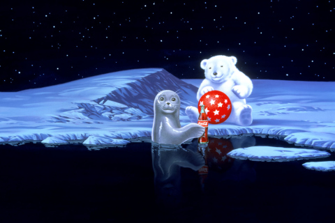 Screenshot №1 pro téma Coca-Cola Christmas Party On North Pole 480x320