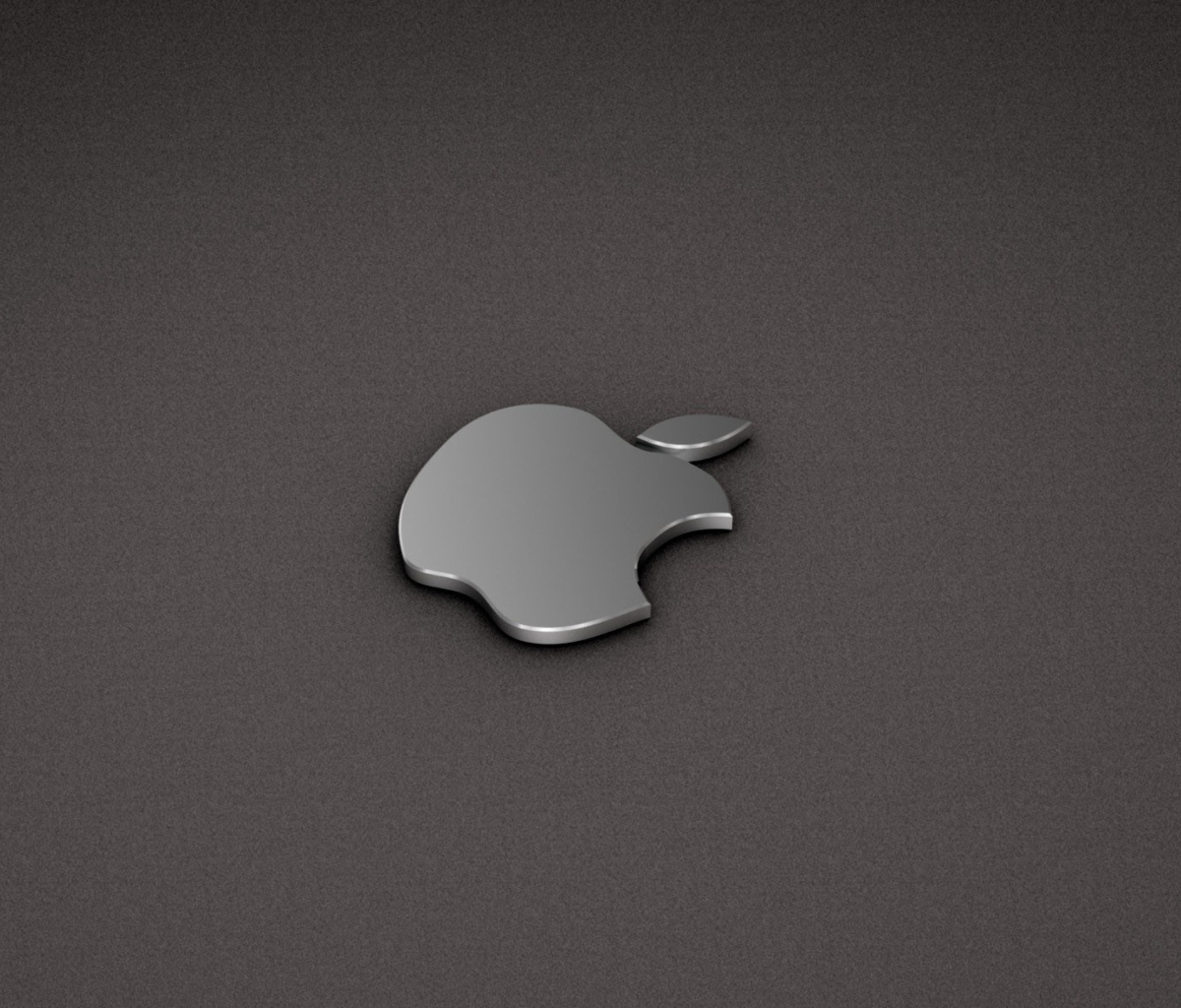 Обои Apple Logo Metallic 1200x1024