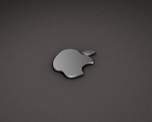 Das Apple Logo Metallic Wallpaper 220x176