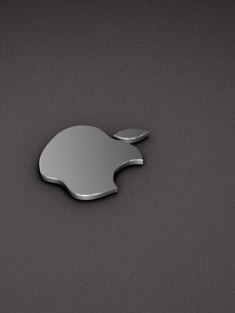 Sfondi Apple Logo Metallic 480x640
