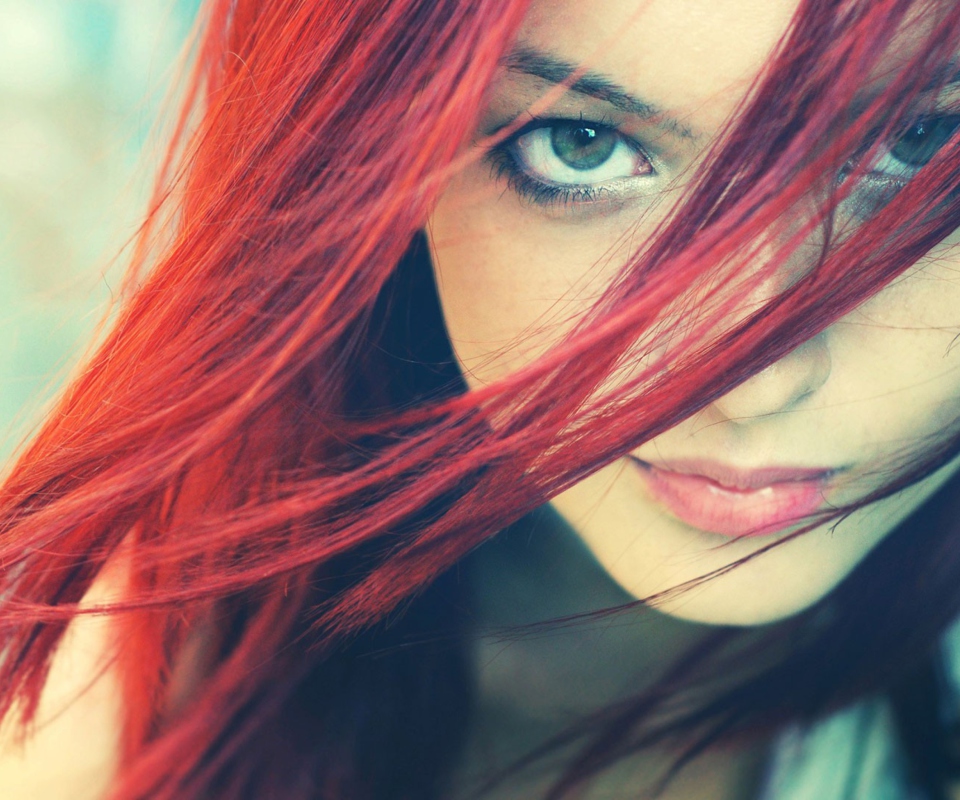 Screenshot №1 pro téma Redhead And Green Eyes 960x800