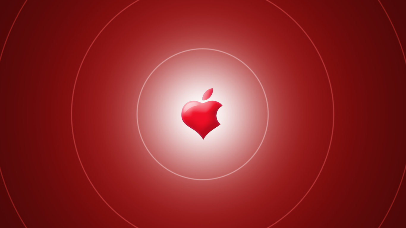 Das Red Apple Wallpaper 1366x768