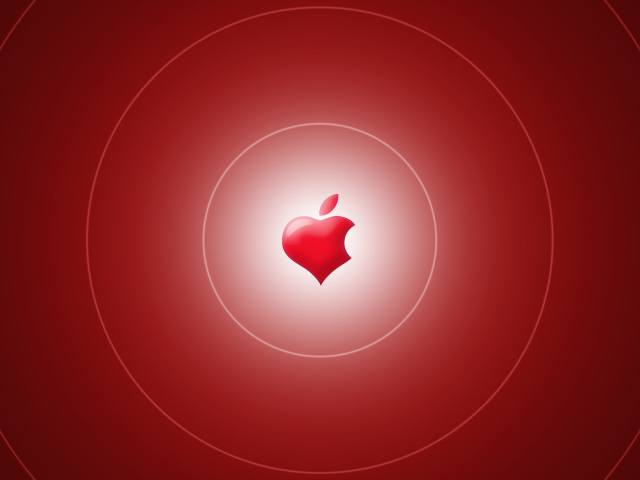Fondo de pantalla Red Apple 640x480