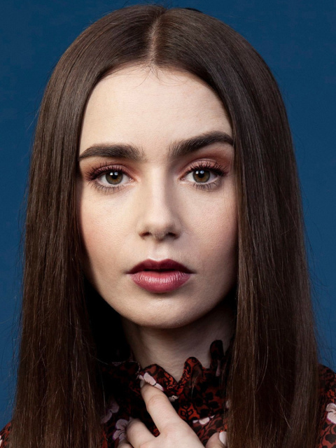 Lily Collins wallpaper 480x640