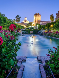 Palace in Cordoba, Andalusia, Spain wallpaper 240x320