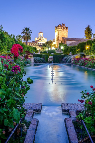 Palace in Cordoba, Andalusia, Spain wallpaper 320x480