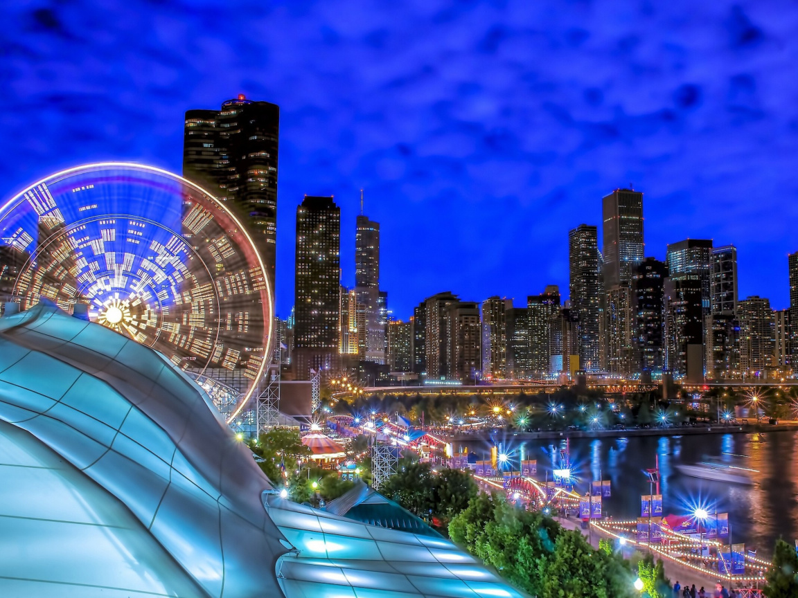 Chicago, Illinois, Navy Pier wallpaper 1152x864