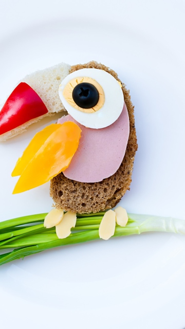 Das Happy Breakfast Parrot Wallpaper 360x640