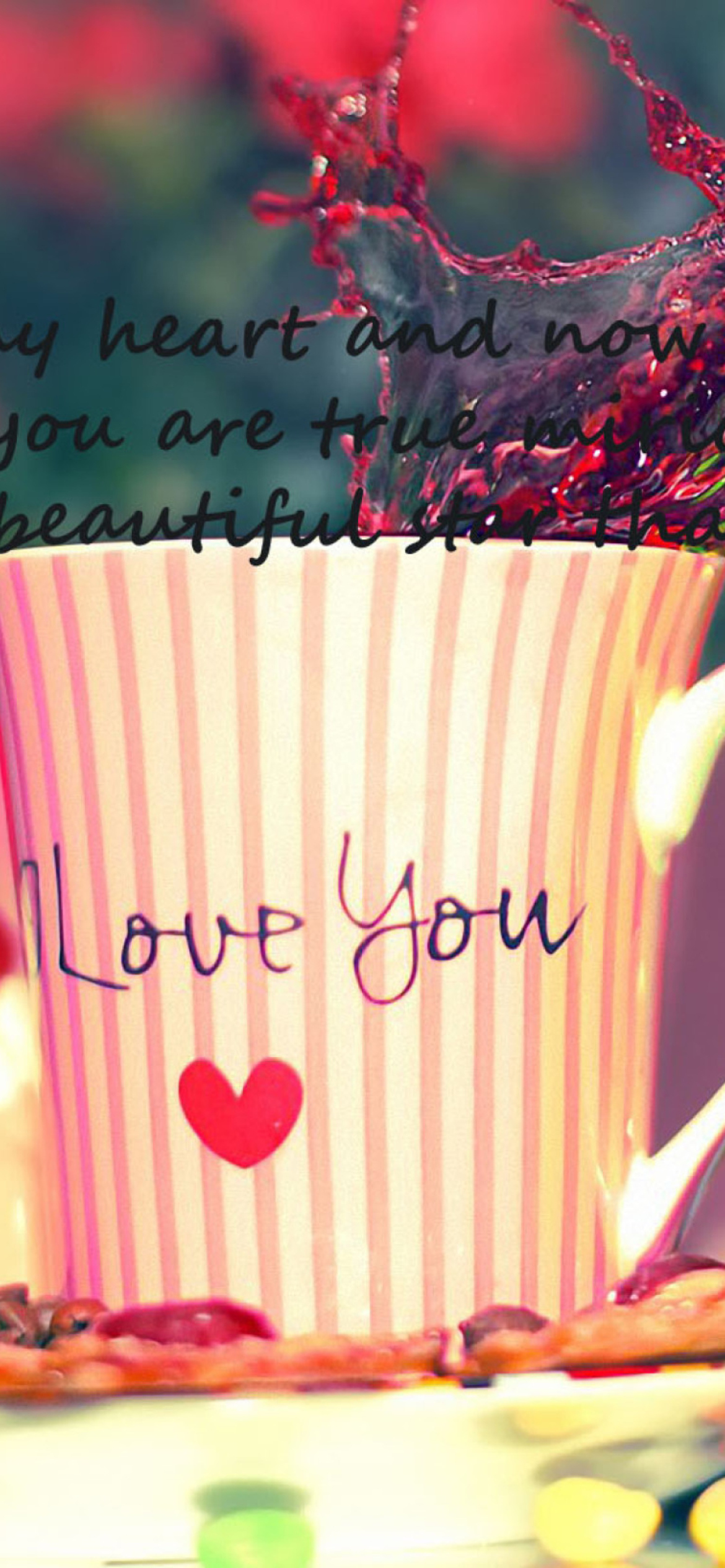 Das Love You Coffee Cup Wallpaper 1170x2532