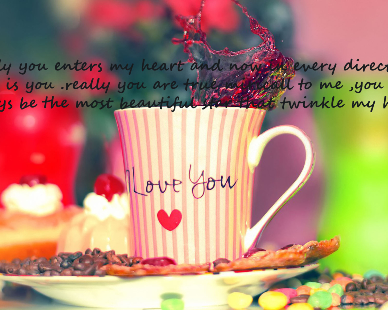 Love You Coffee Cup wallpaper 1600x1280