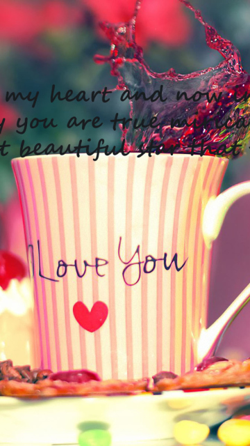 Love You Coffee Cup wallpaper 360x640
