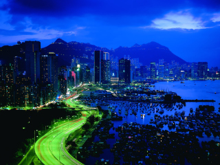 Sfondi China - Hong Kong Rush 320x240