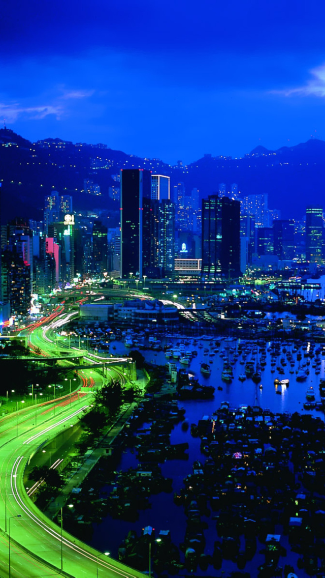 China - Hong Kong Rush wallpaper 640x1136
