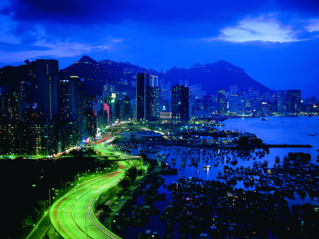 Sfondi China - Hong Kong Rush 640x480