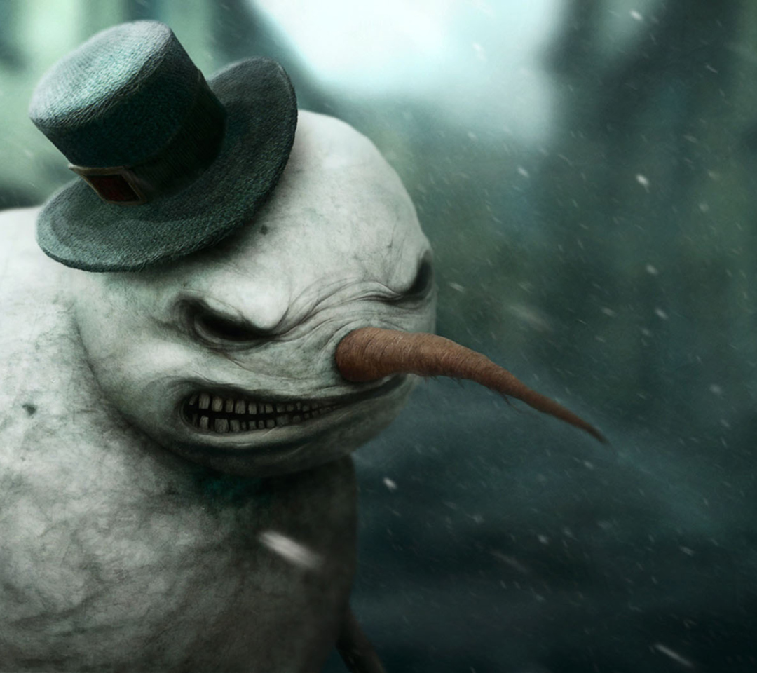 Evil Snowman wallpaper 1080x960