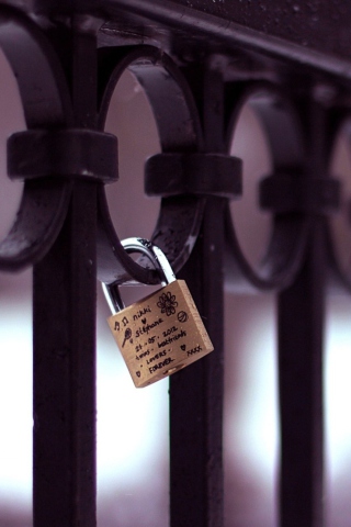 Обои Forever Love Lock 320x480