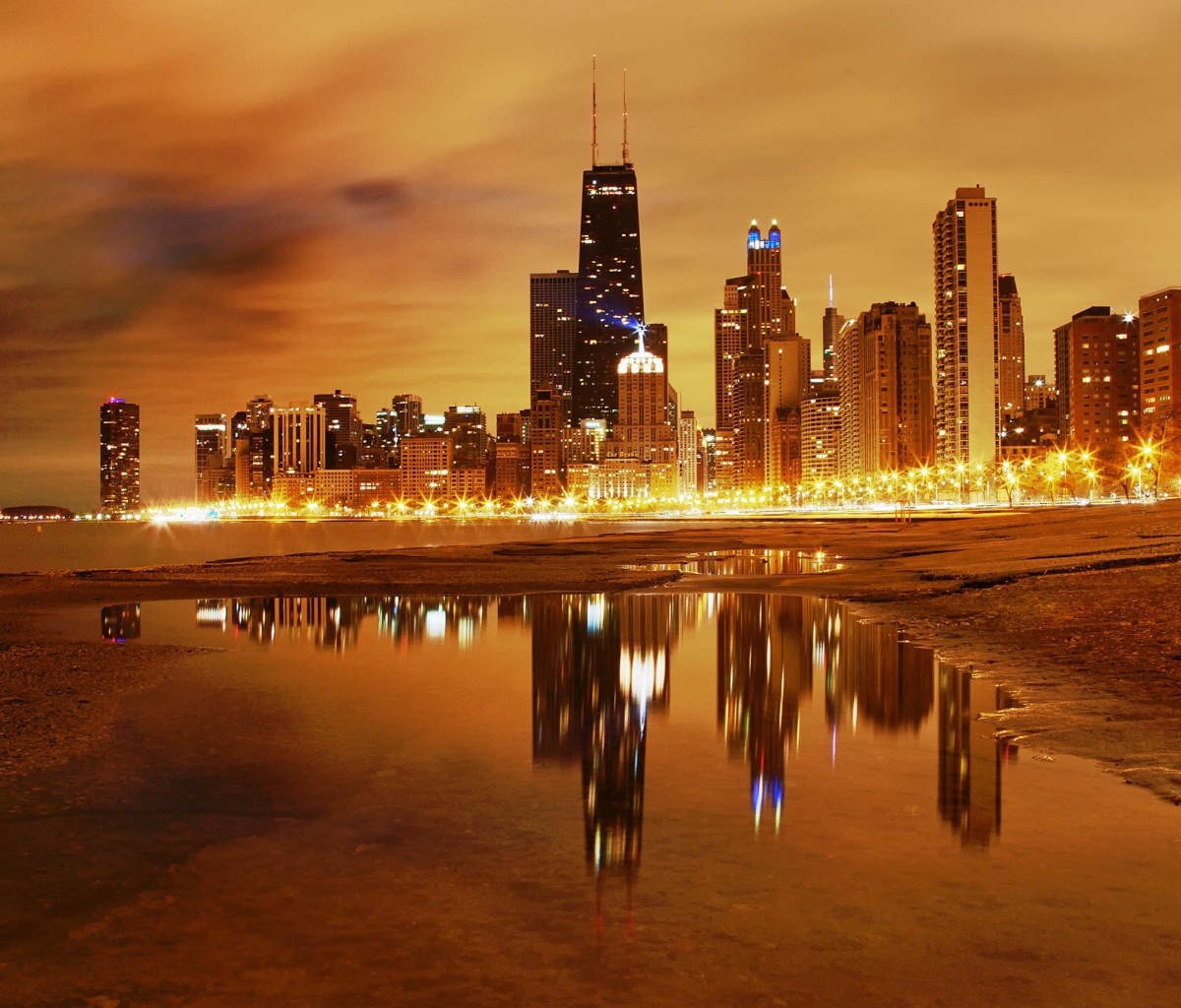 Das Chicago Nights Wallpaper 1200x1024