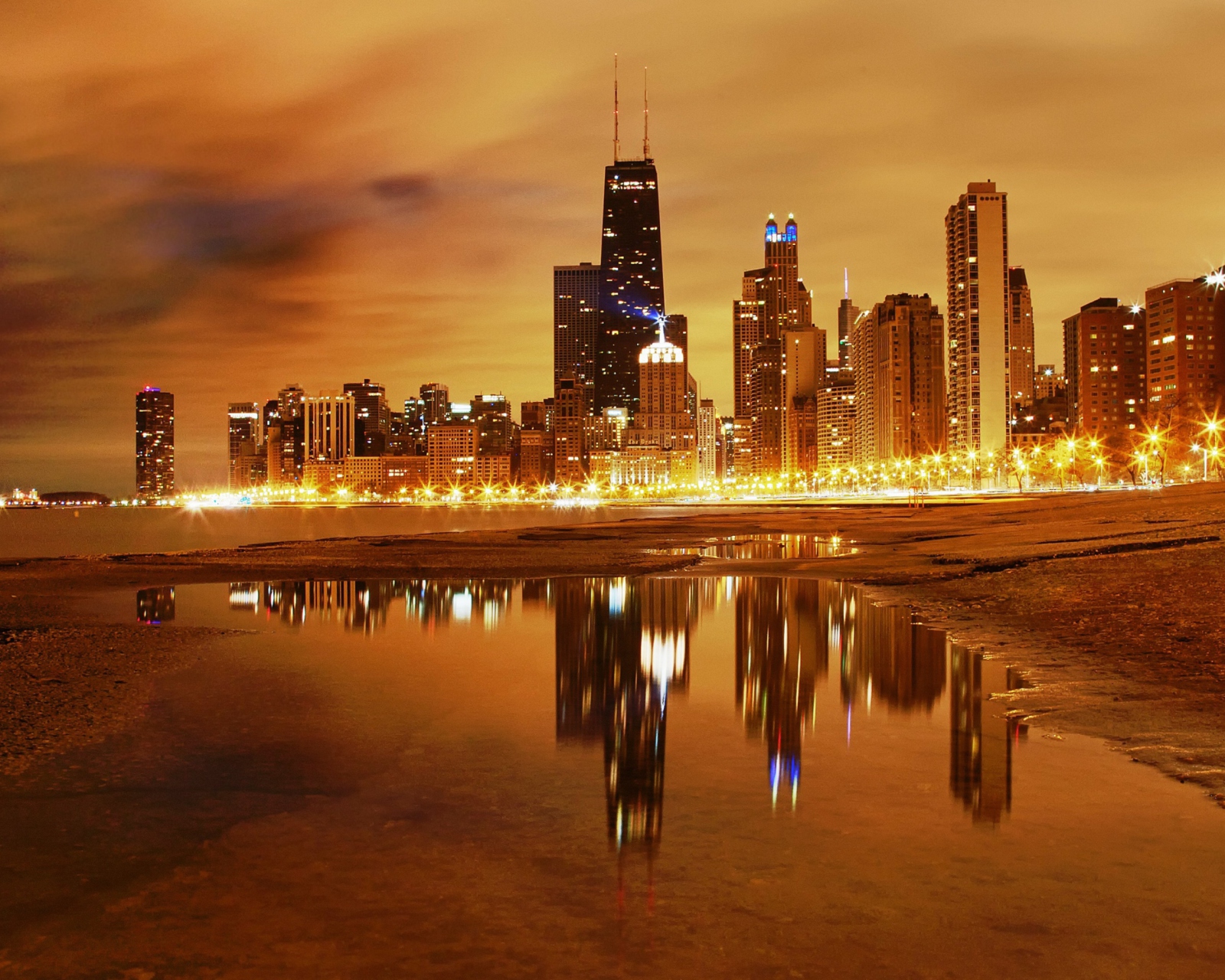 Das Chicago Nights Wallpaper 1600x1280