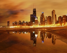 Das Chicago Nights Wallpaper 220x176