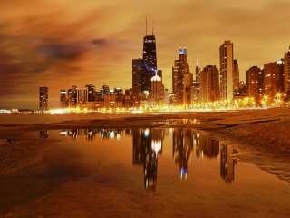 Das Chicago Nights Wallpaper 320x240