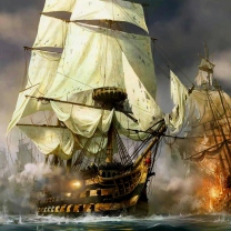 Fondo de pantalla Ship Battle 208x208