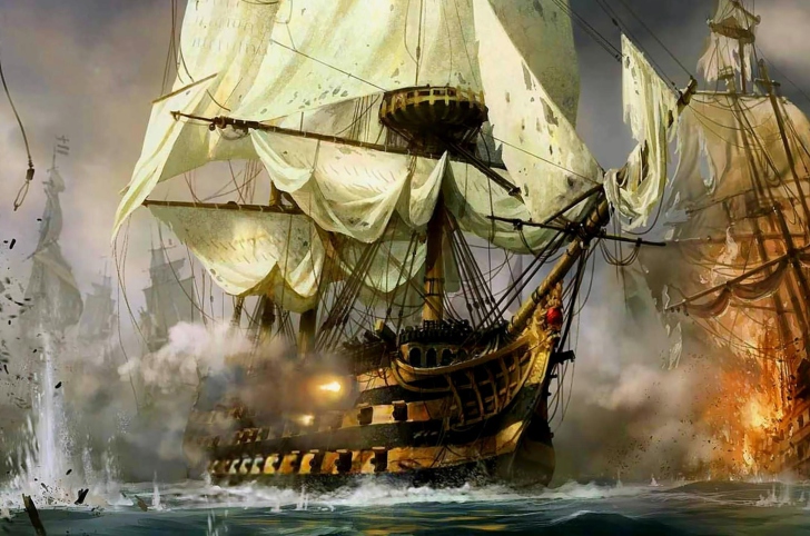 Das Ship Battle Wallpaper