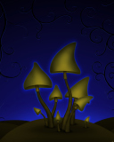 Das Halloween Mushrooms Wallpaper 128x160