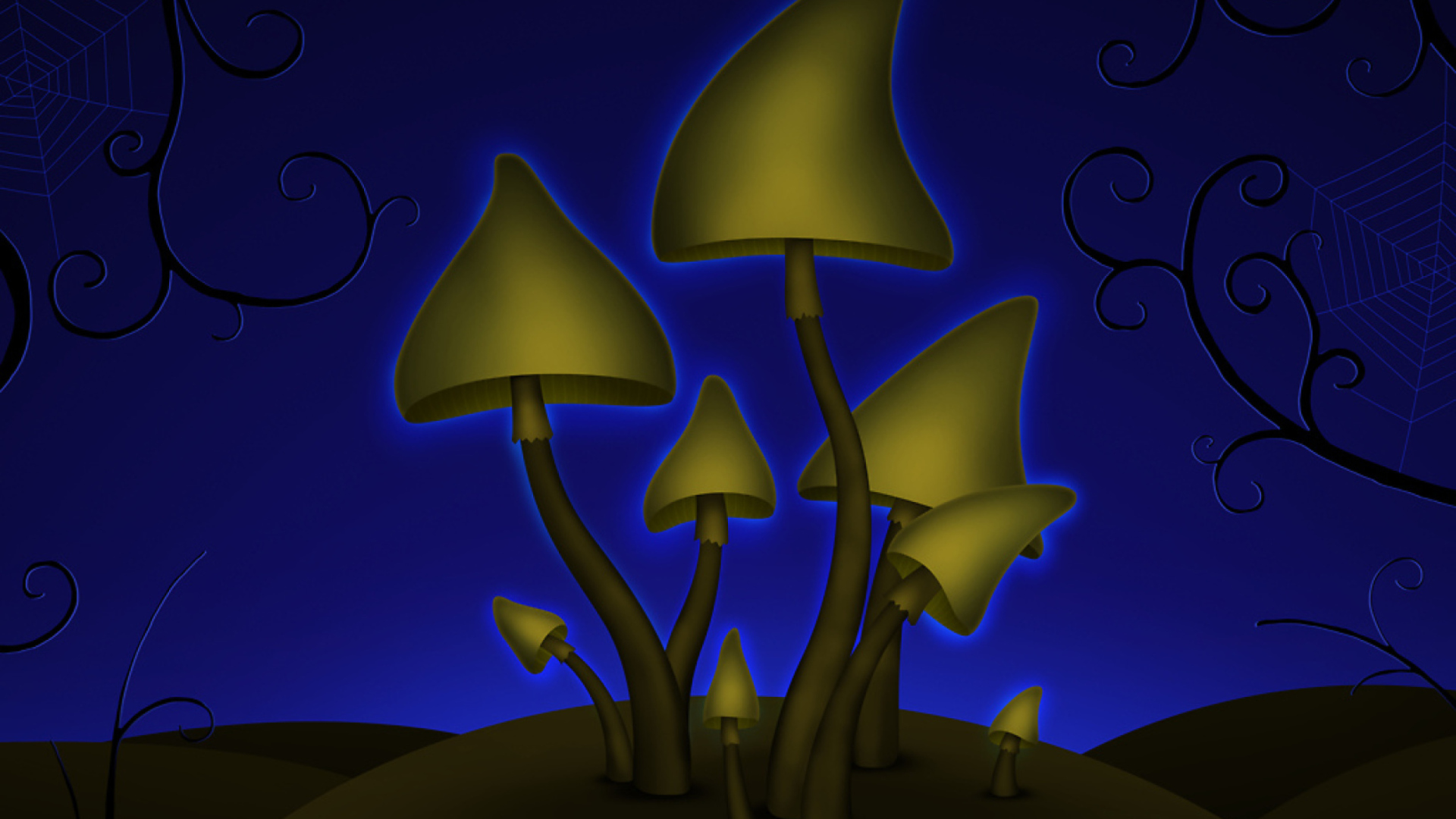 Fondo de pantalla Halloween Mushrooms 1920x1080