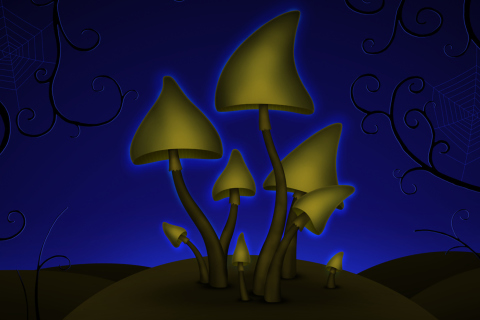 Screenshot №1 pro téma Halloween Mushrooms 480x320