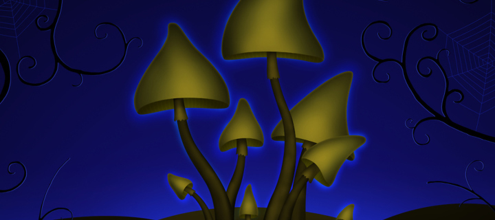 Halloween Mushrooms wallpaper 720x320