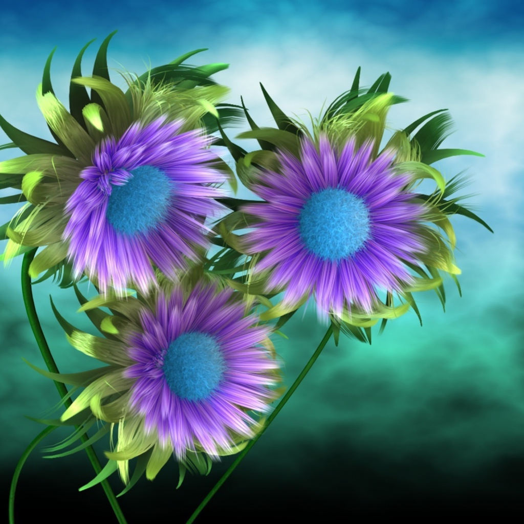 Screenshot №1 pro téma Purple Flowers 1024x1024